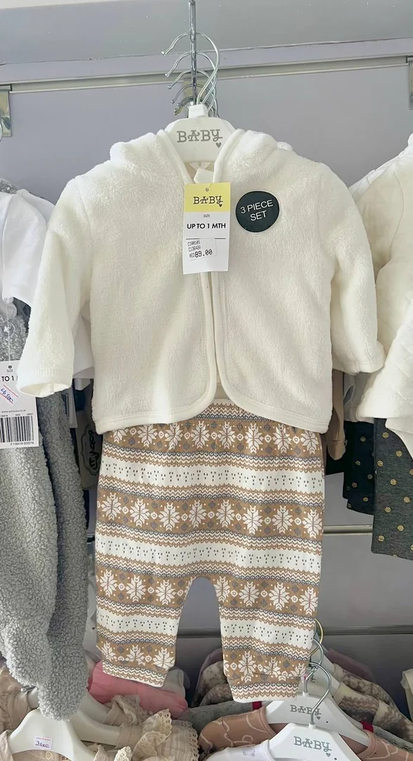 3 Piece Baby Cream Bear Bodysuit & Jacket Set