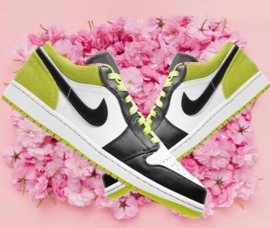 Air Jordan 1 Low SE Black Cyber Green Men’s Shoes