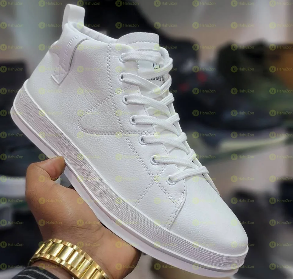 Timberland Casual Leather Triple White Mid Boots Men’s Shoes