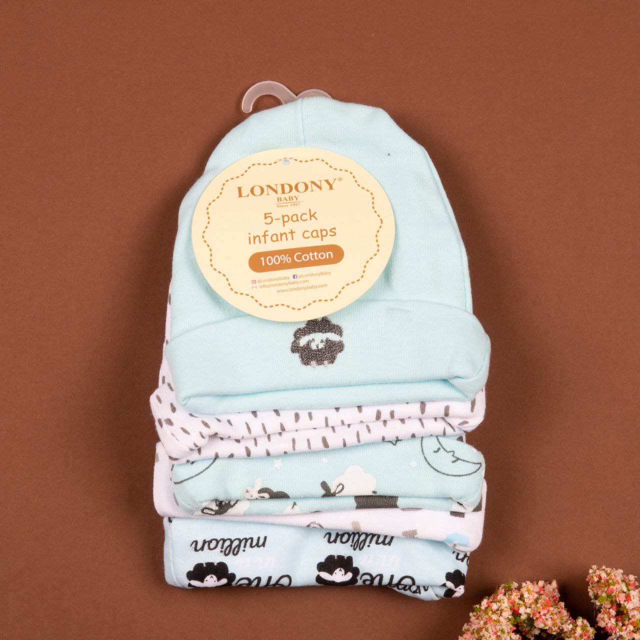 5 Pack Infant Caps