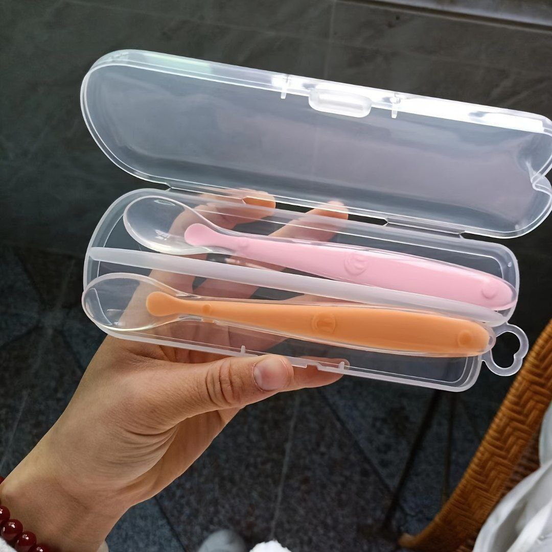 2 pcs Baby Silicone Spoons