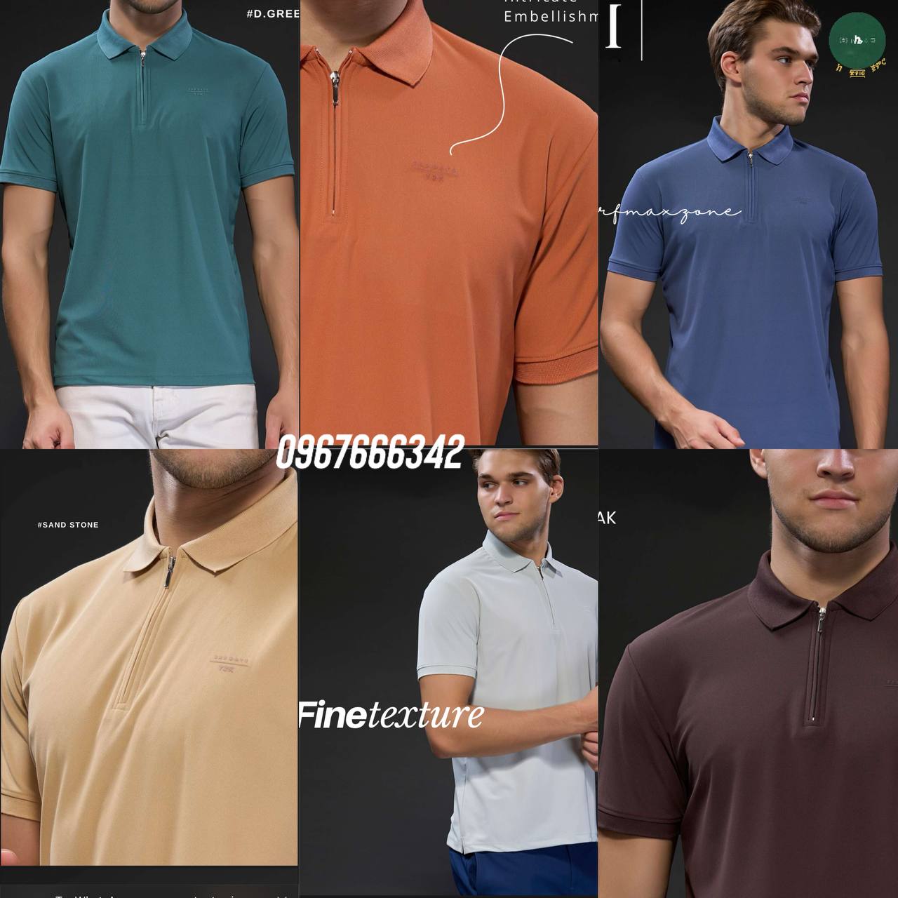 MaxZone Half Zipper Polo Shirt