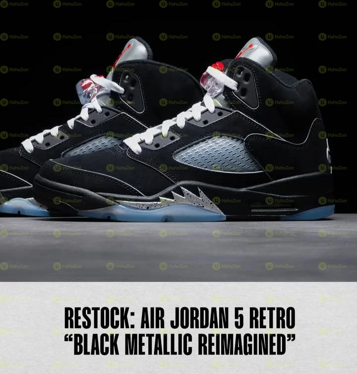 Black Nike Air Jordan 5 Men's Shoes