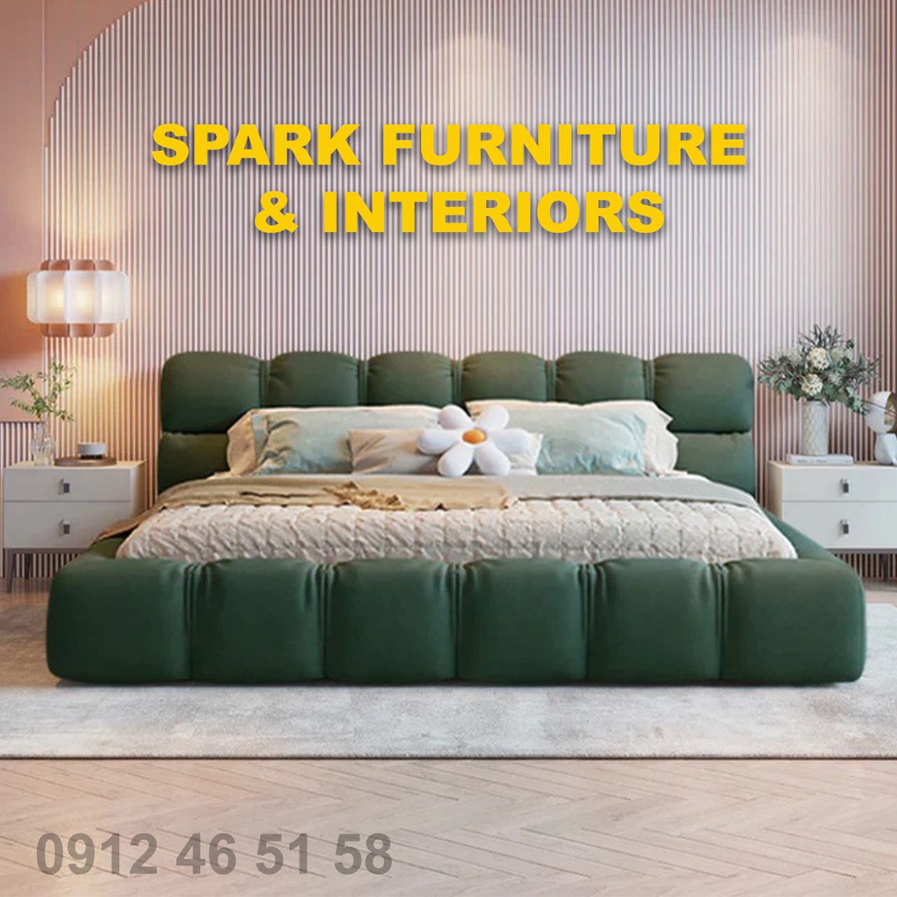 Bed B- 013 With 2 Nightstand