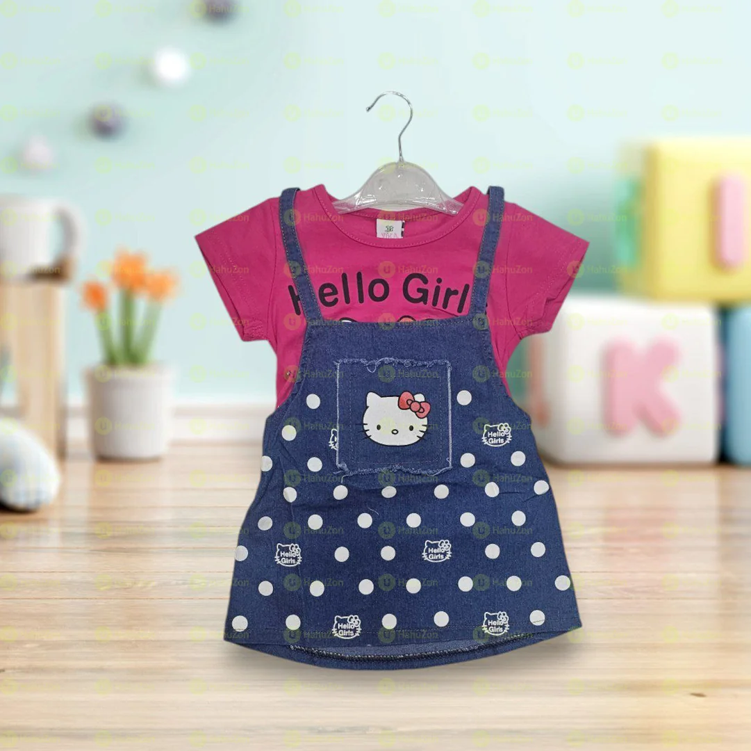 Babygirl Cartoon Cat Onesie Dress