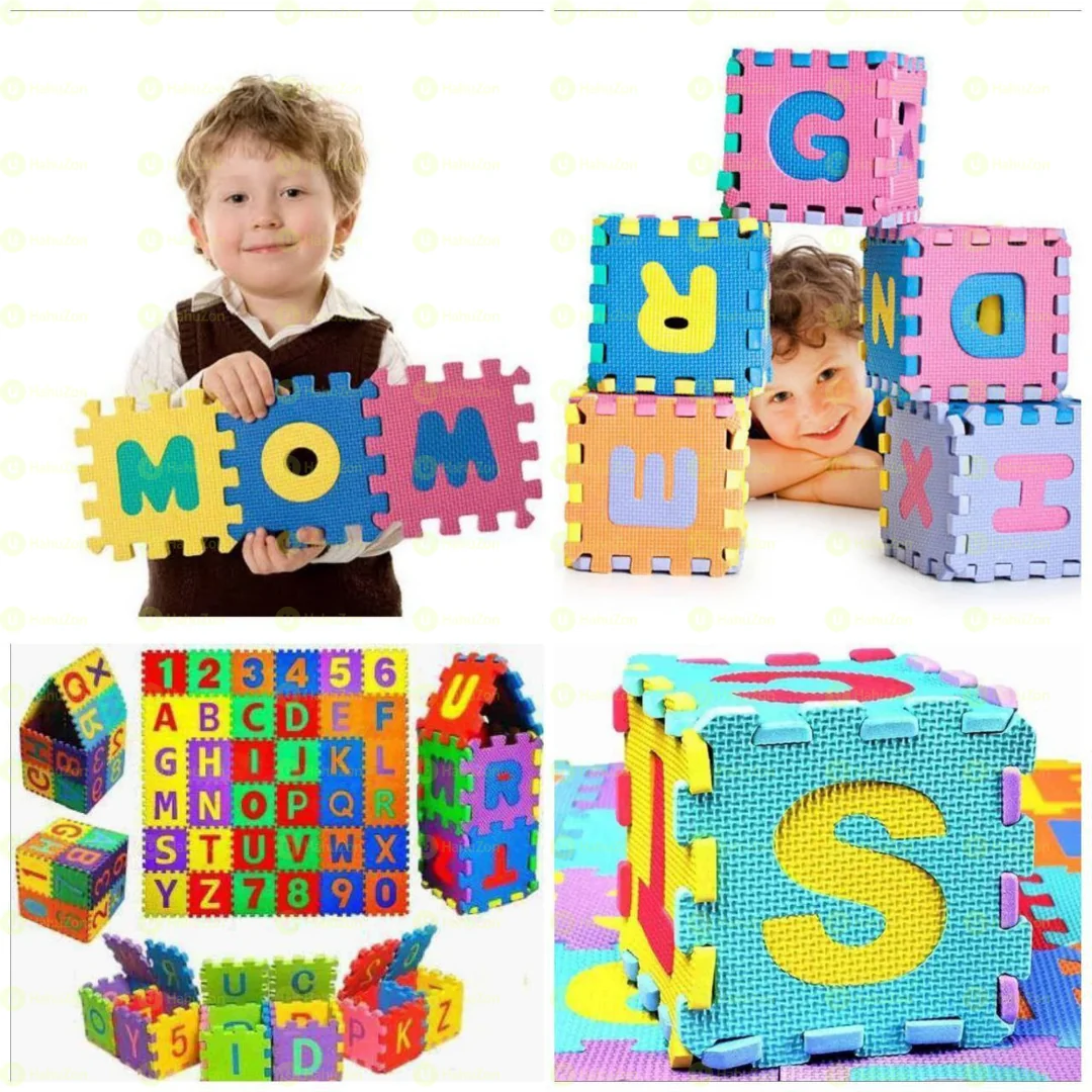 26 የእንግሊዝኛ ፊደላት እና 10 ቁጥሮችን ያካተተ መማሪያ