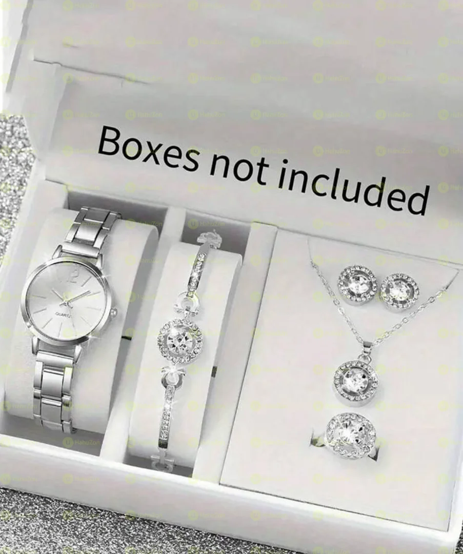 Watch Bracelete Necklace Earring and Rings