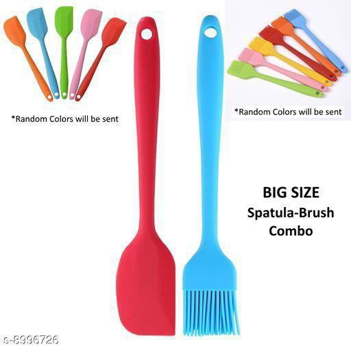 2Pcs Silicon Brush Spatulas
