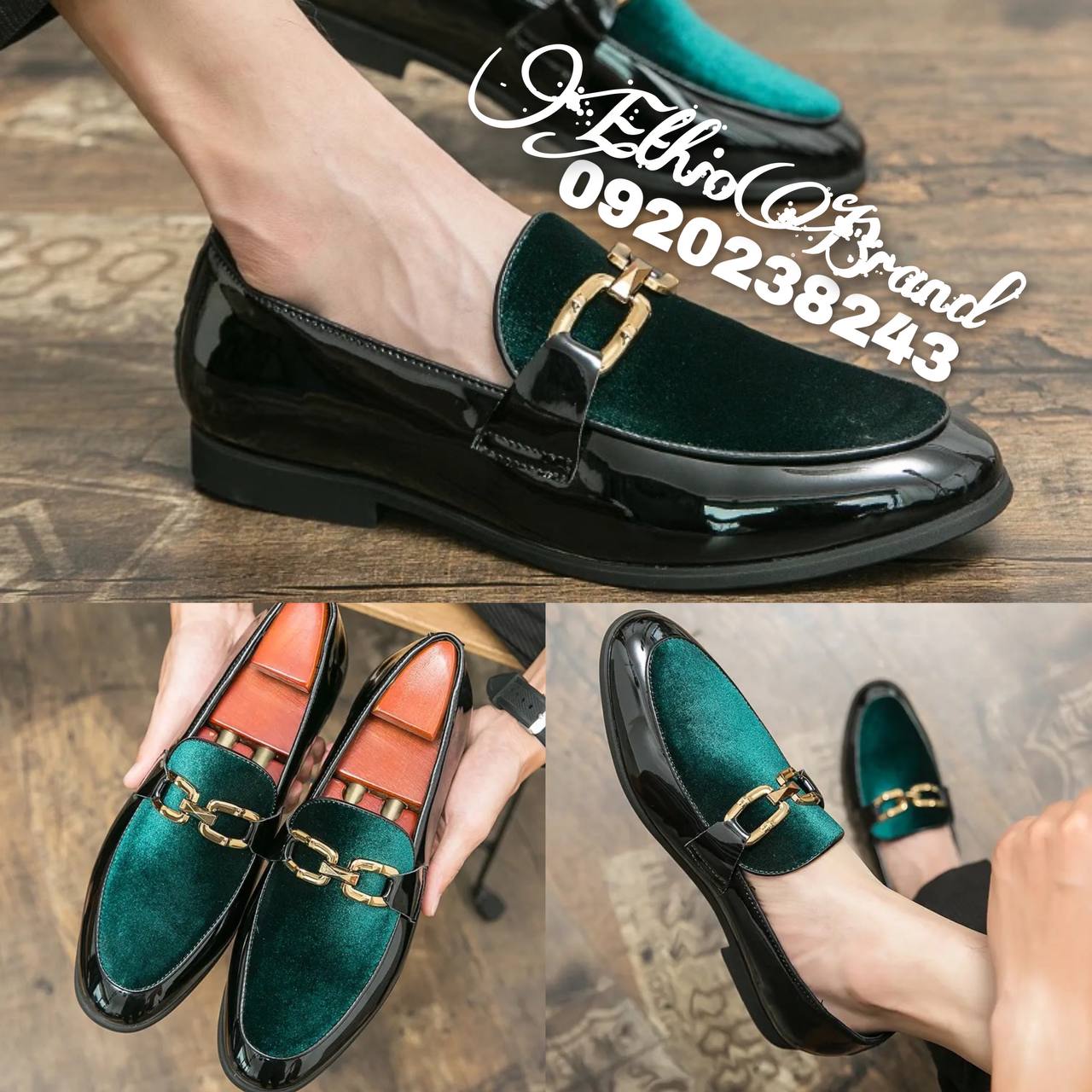 Mirror Gold Ring Oxfords Men's Shoes