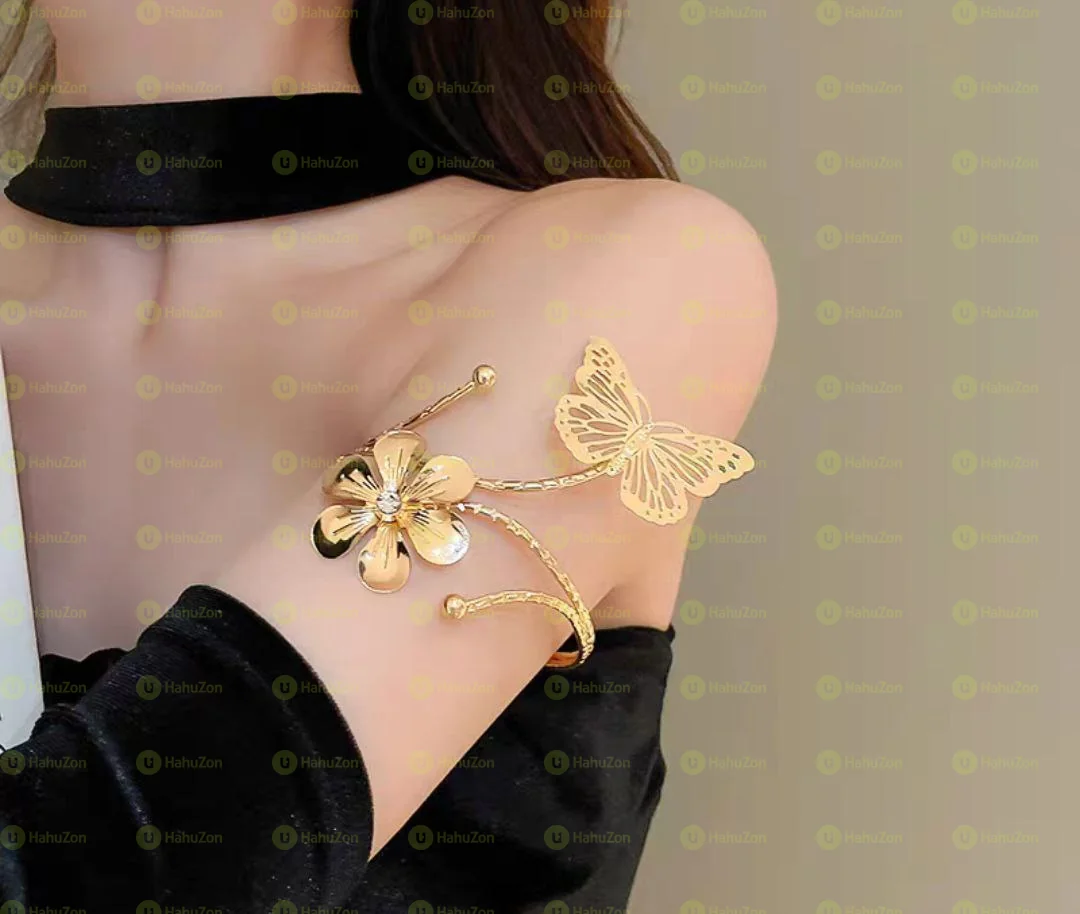 Butterfly and Flower Arm Cuff