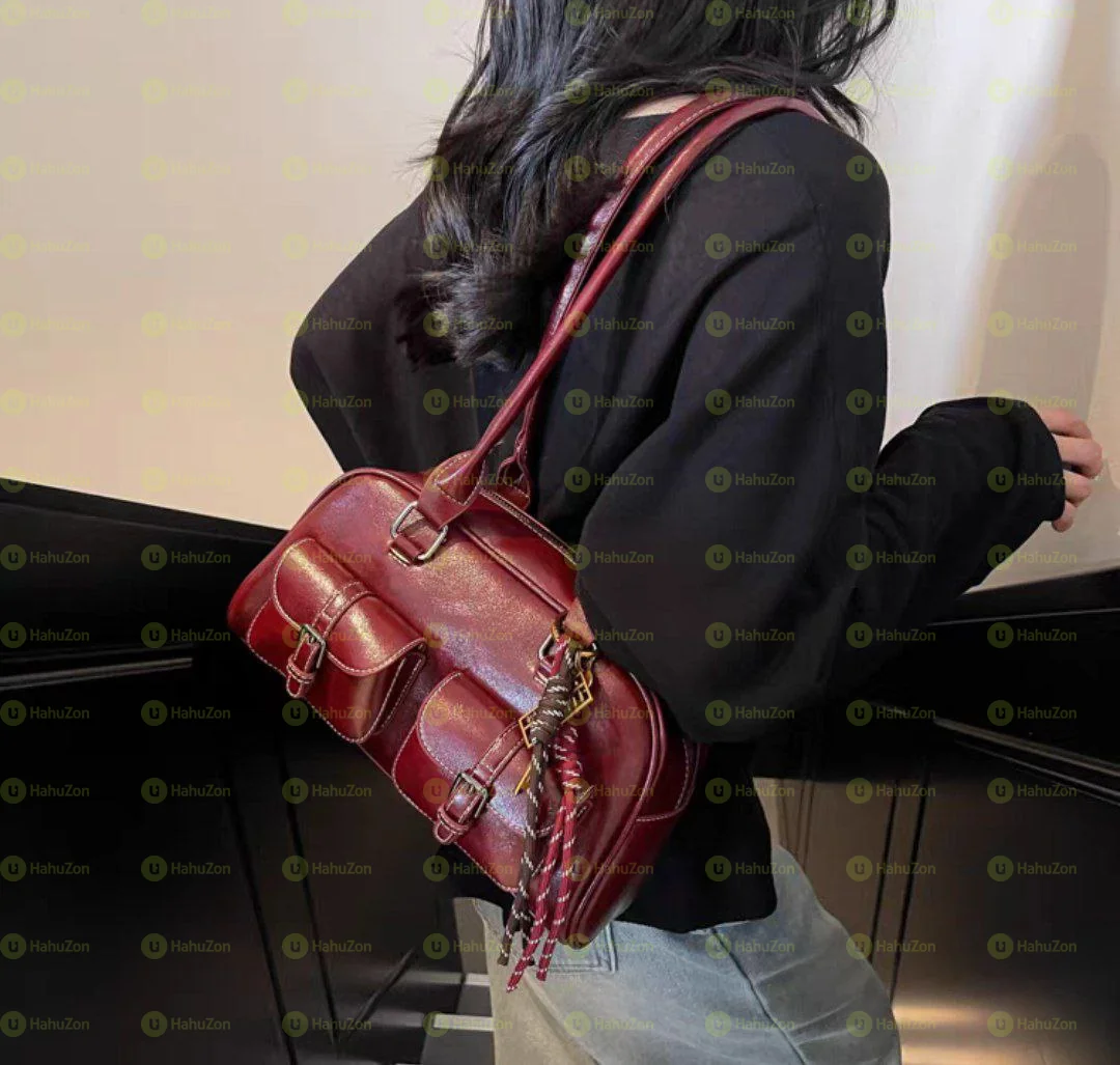 Burgundy Retro Style Bag