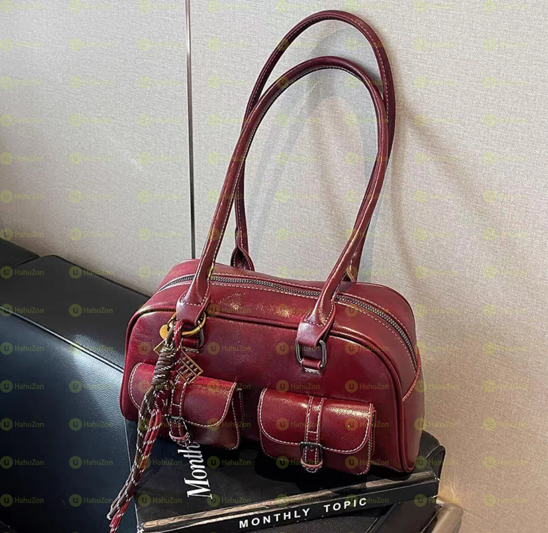 Burgundy Retro Style Bag