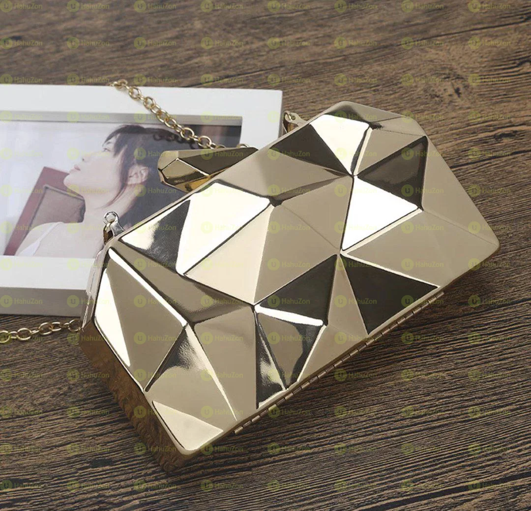 Golden Geometric Bag