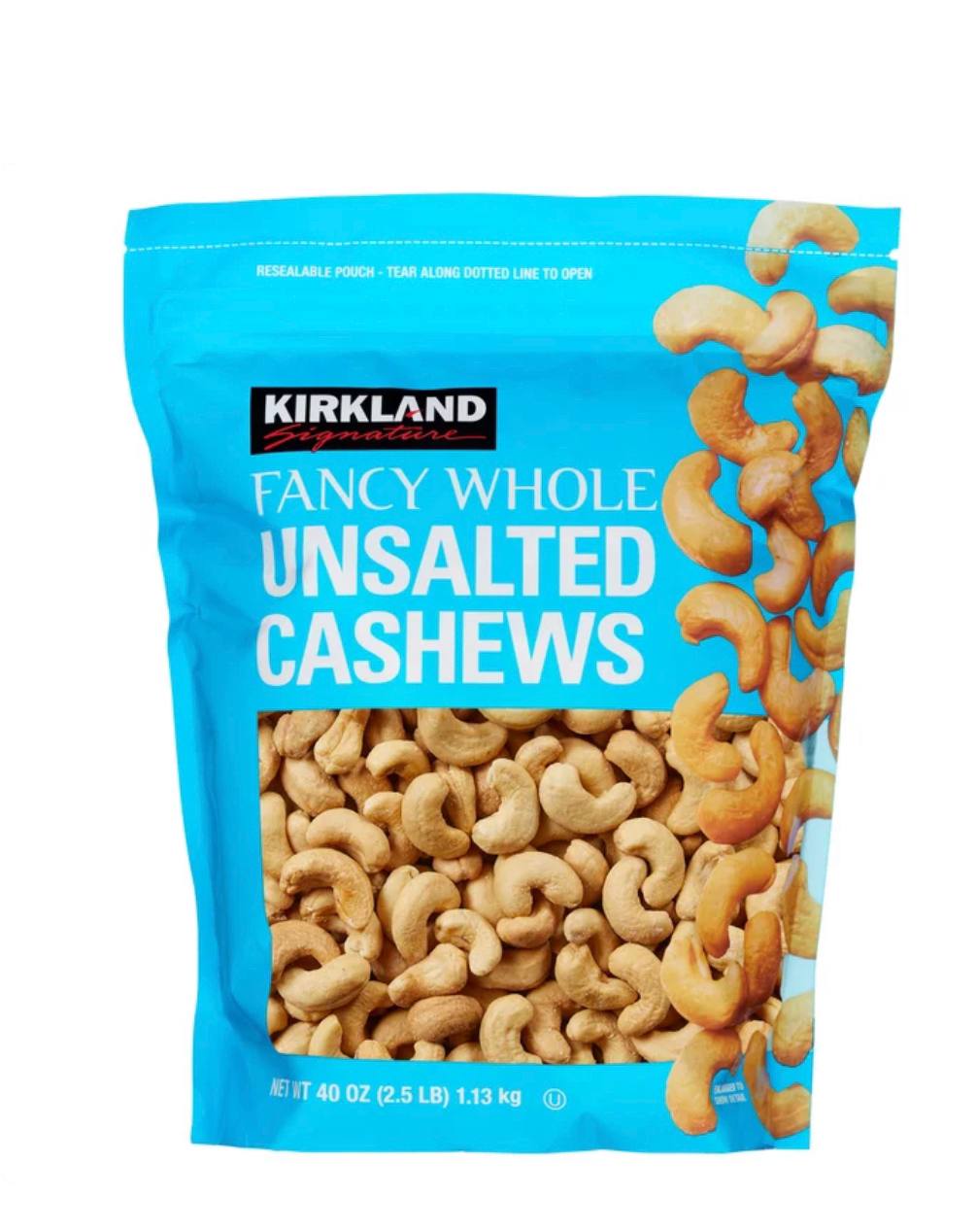 Kirkland Signature Fancy Whole Cashews,Unsalted 1.13kg