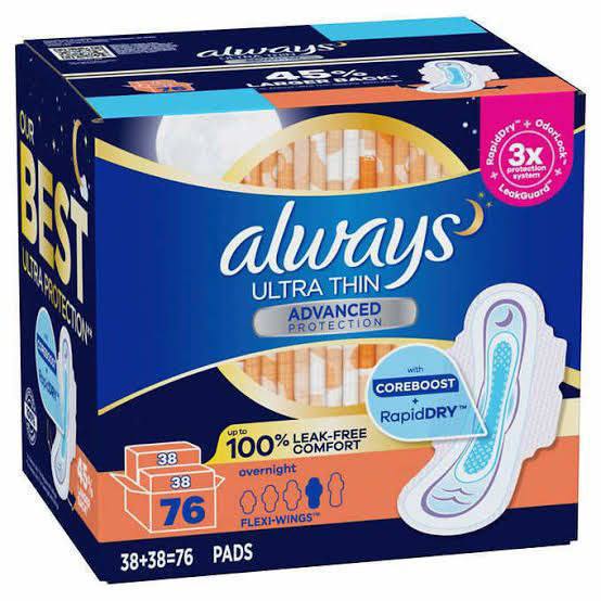 Always Sanitary Pad 76 Count