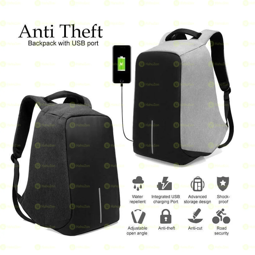 Anti-Theft Backpack with USB Charging Port