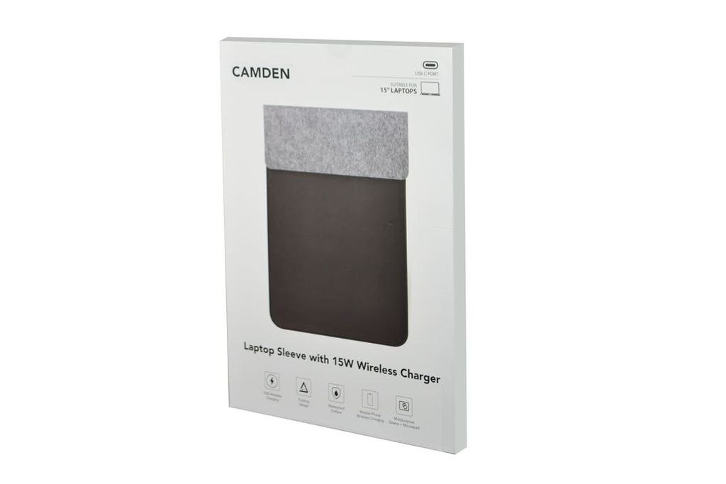 CAMDEN Laptop Sleeve with 15W Wireless Charger