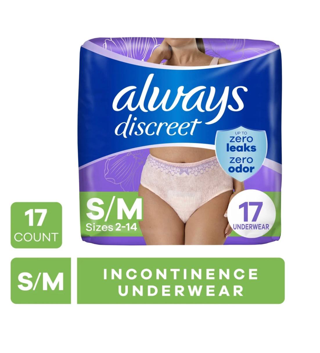 Always Discreet Adult Incontinence Underwear