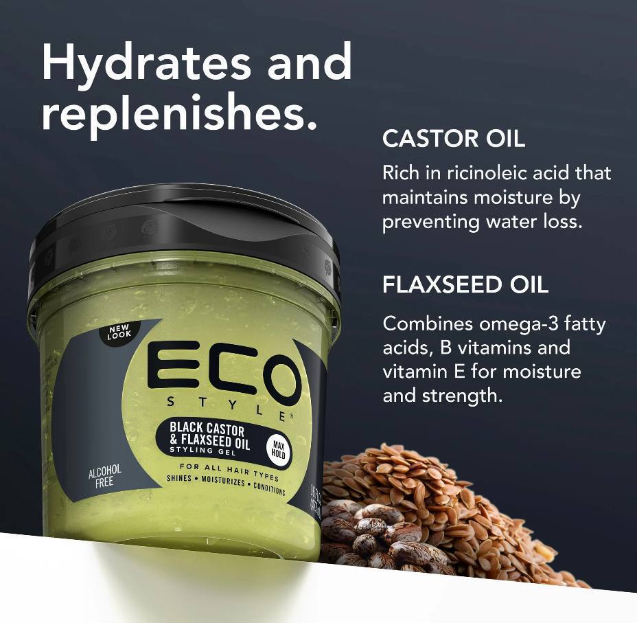Eco Styling Gel With Black Castor& Flaxseed Oil