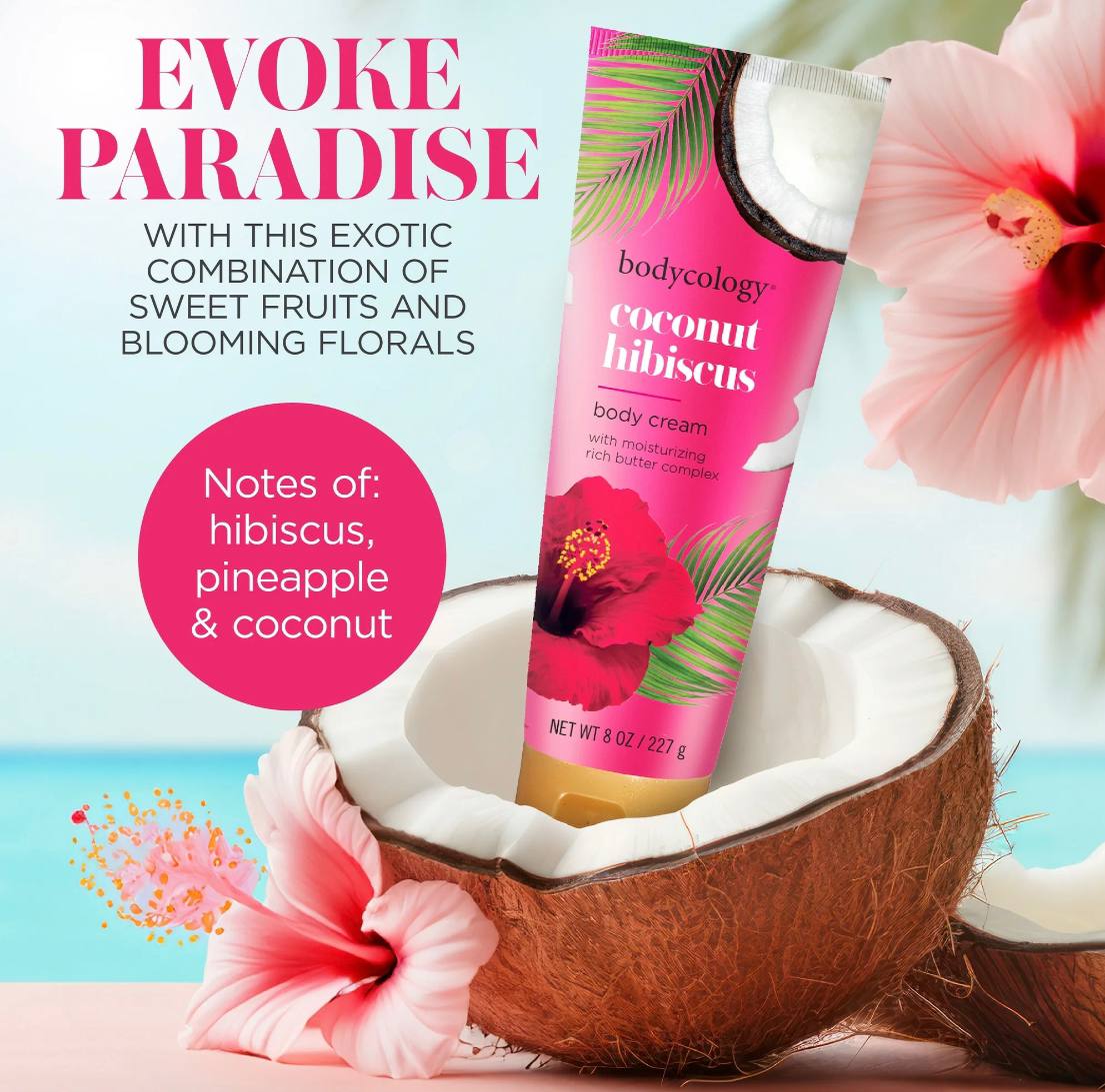 Bodycology Body Cream Coconut Hibiscus