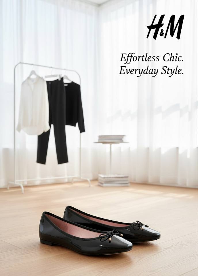 H&M Plain Bow Ballerina Women's Flat