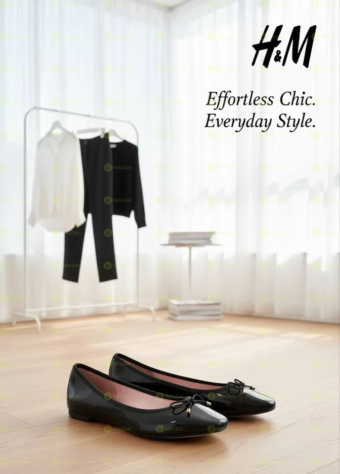 H&M Plain Bow Ballerina Women's Flat