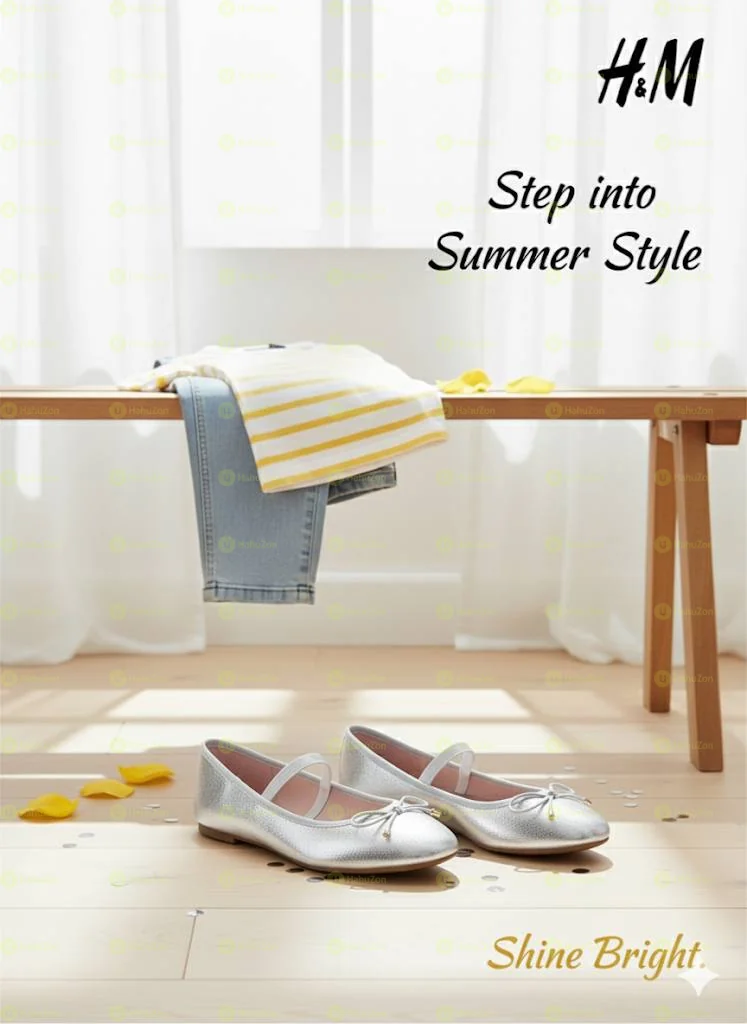 H&M Plain Bow Ballerina Women's Flat