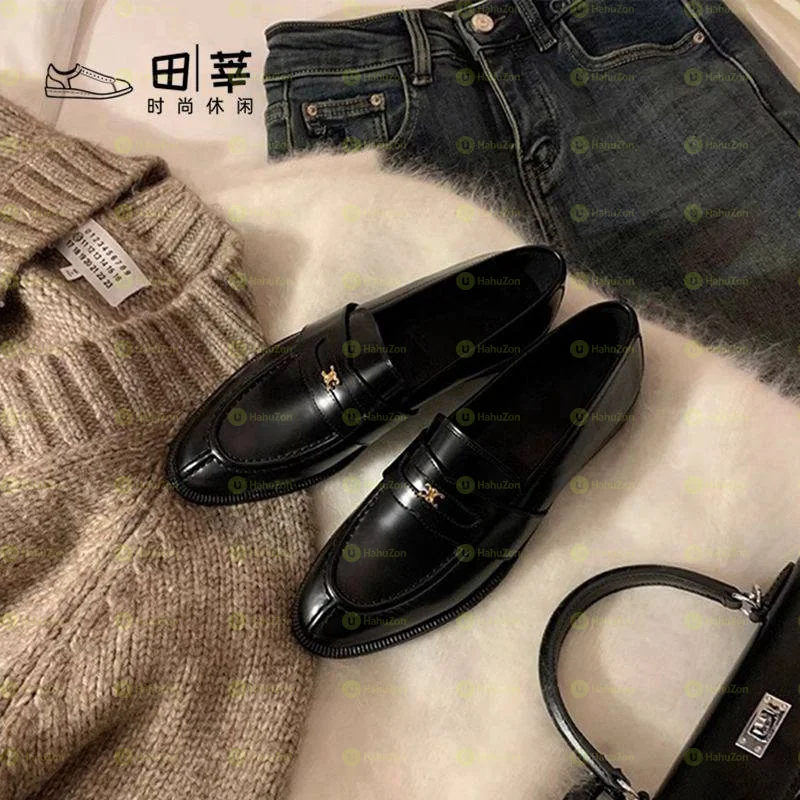 Women's Leather Loafers Shoes