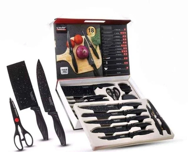 18pcs Stainless Steel Knife Set