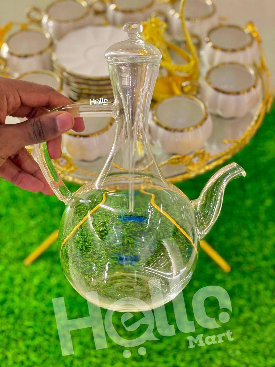 ከፍተኛ ሙቀትን የሚችል የሚጣድ መስታወት ጀበና