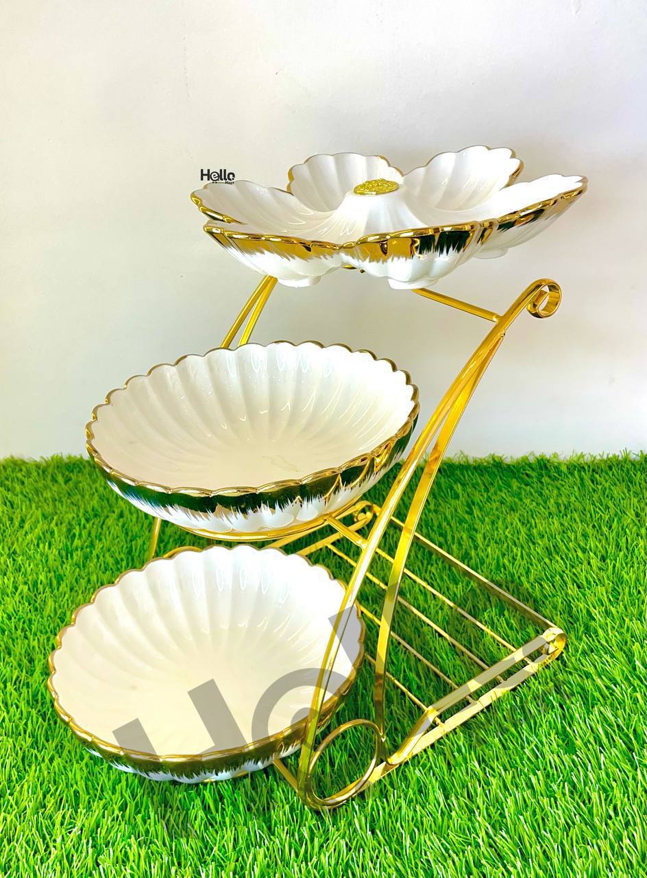 በለ 3 ተደራራቢ የምግብ ማቅረቢያ