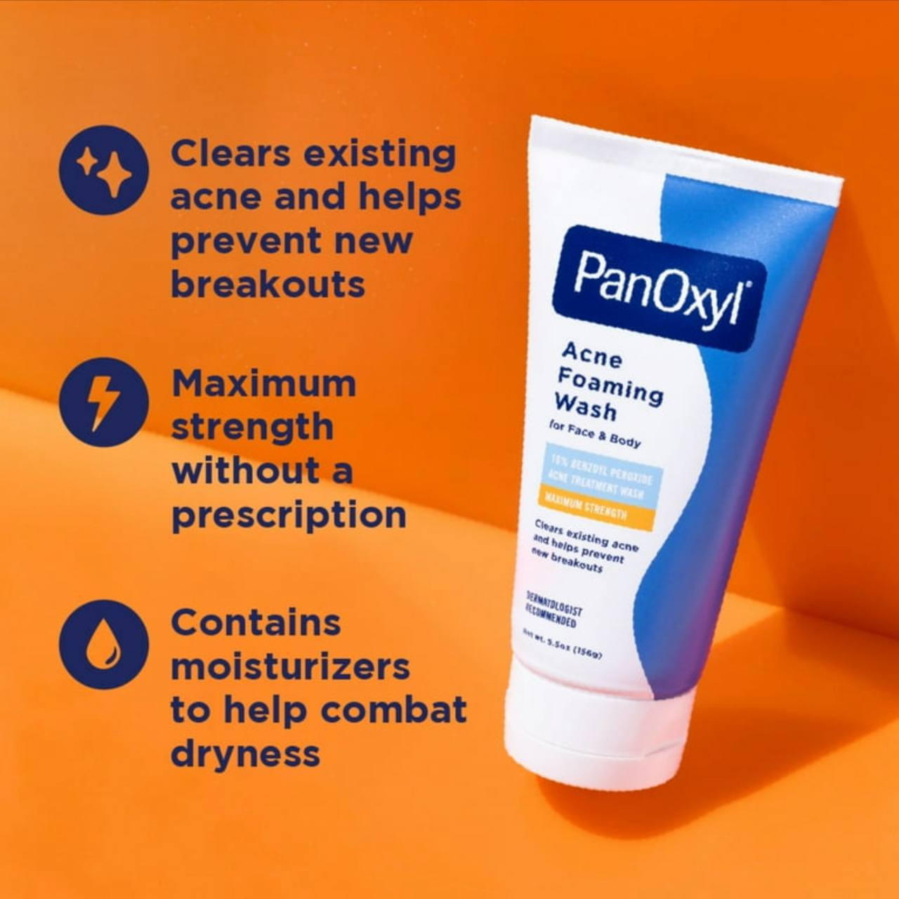 PanOxyl Foaming Acne Wash, 10% Benzoyl Peroxide