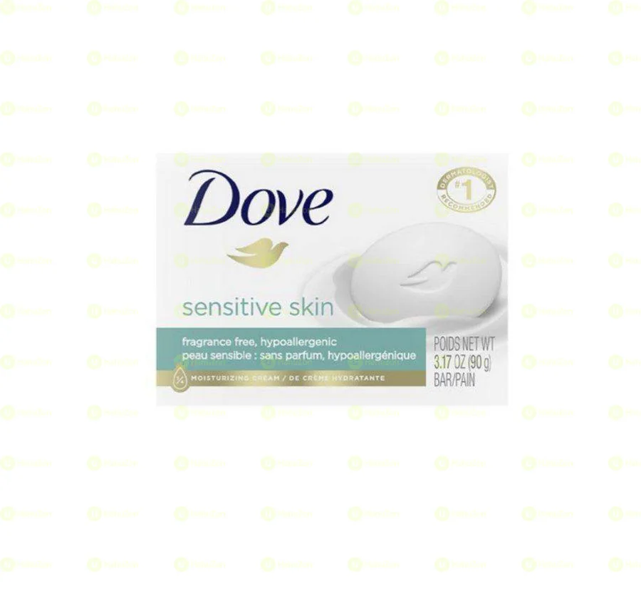 Dove Sensitive Skin, Fragrance Free Hypoallergenic Bar Soap