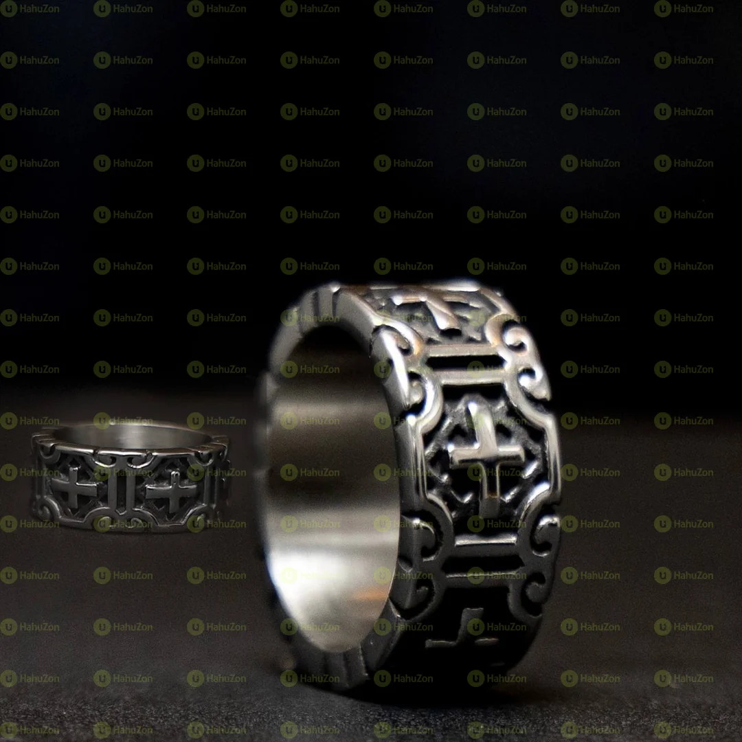 Cross Ring 316 L Stainless Steel