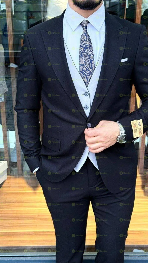 3 piece Black Suit