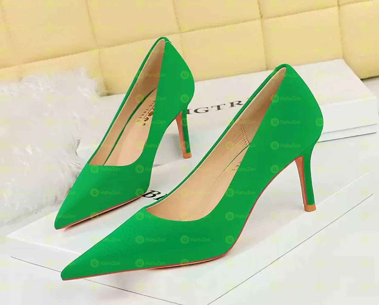 Beautiful Bigtree Green Heel Shoes
