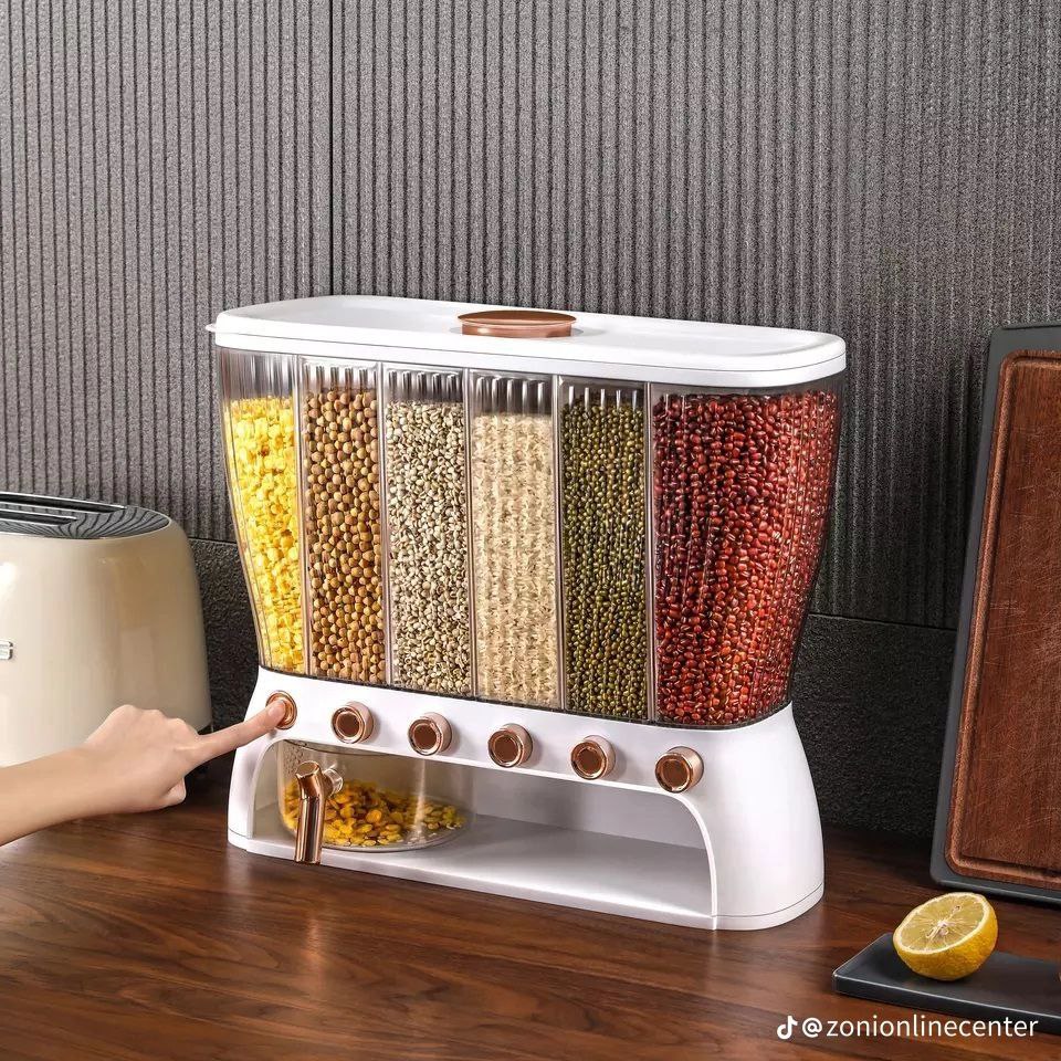 ባለ 6 ክፍልፋይ የጥራጥሬ ማስቀመጫ