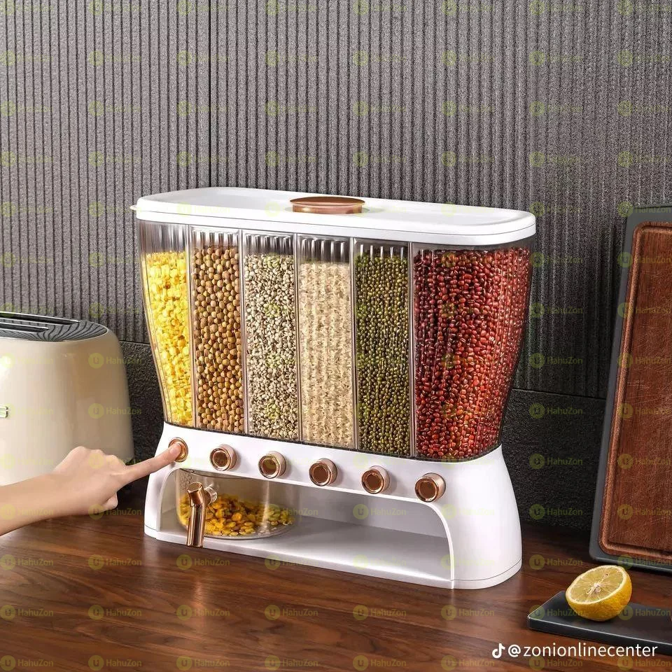 ባለ 6 ክፍልፋይ የጥራጥሬ ማስቀመጫ