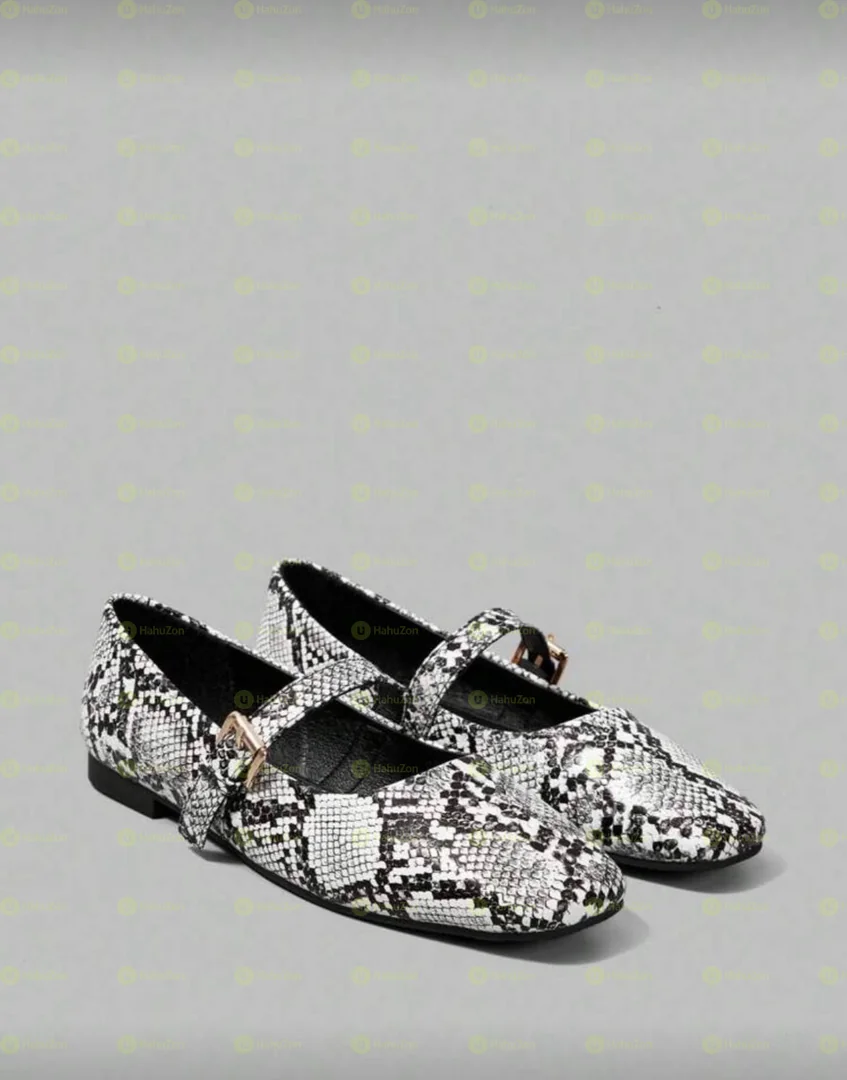 Buckle Slip On Ballerina Flat Women's Shoes