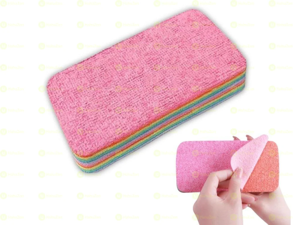 12 ተደራራቢ የሆነ የእቃ ማጠቢያ ስፖንጅ