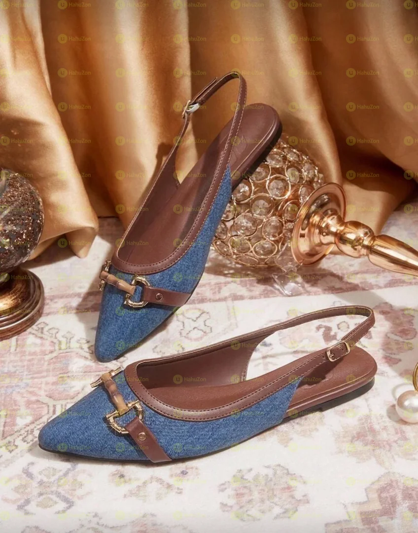 Pointy Toe Sling Flat Shoes