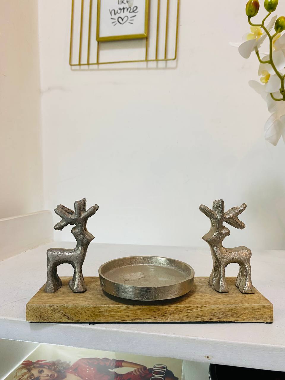 Metal Deer Candle Holder