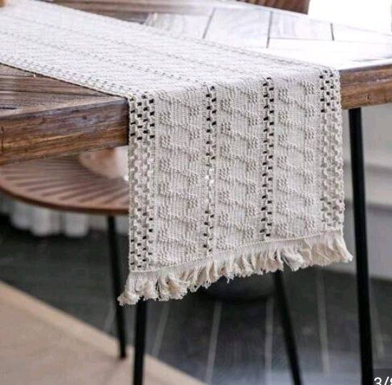 Minimalist Cream Lace Table Runner