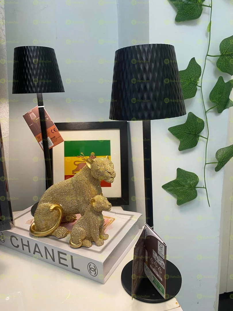 Black Transparent Set of 2 Vase Flower