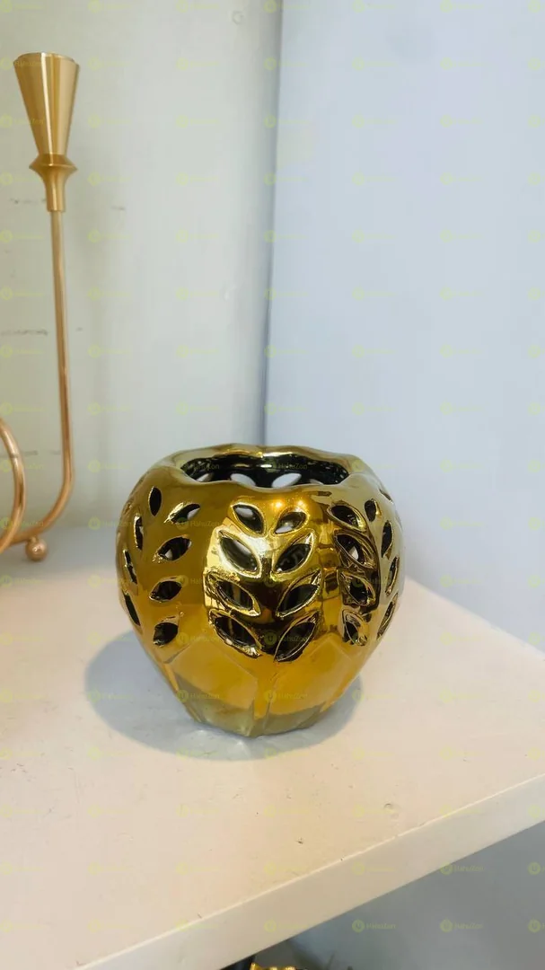 Mini Ceramic Golden Vase