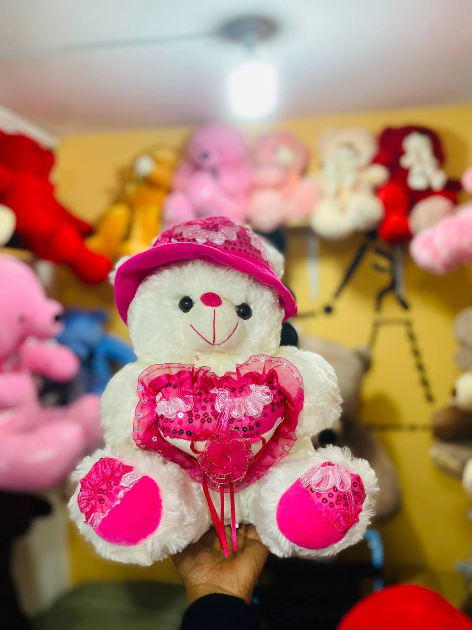 Small Pink&White I Love You Toy