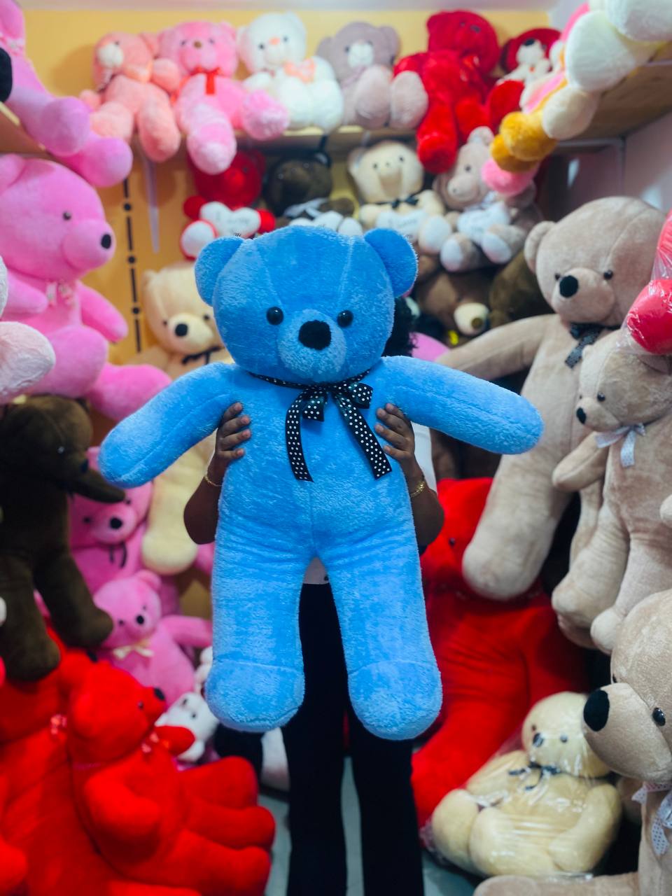 Blue 90cm Teddy Bear