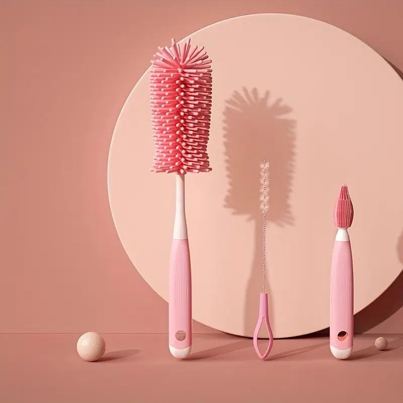 3pcs Silicon Bottle Brush Set