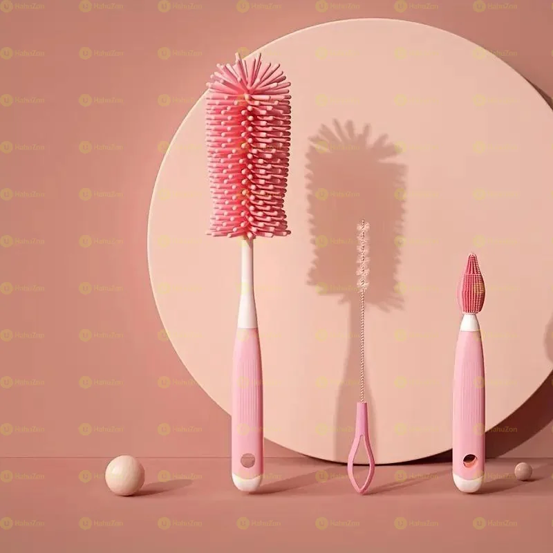 3pcs Silicon Bottle Brush Set
