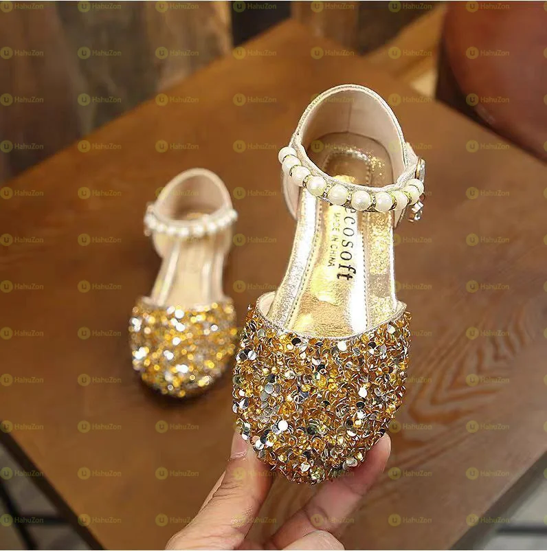 Girls Pearl Decor Princess Sandals